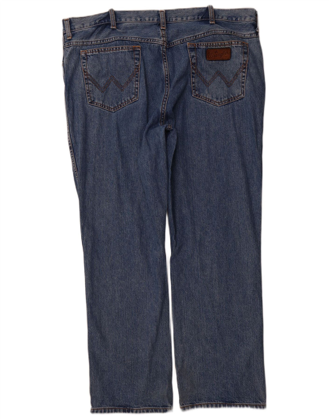 WRANGLER Muške Texas Straight Jeans W42 L30 Plavi pamuk