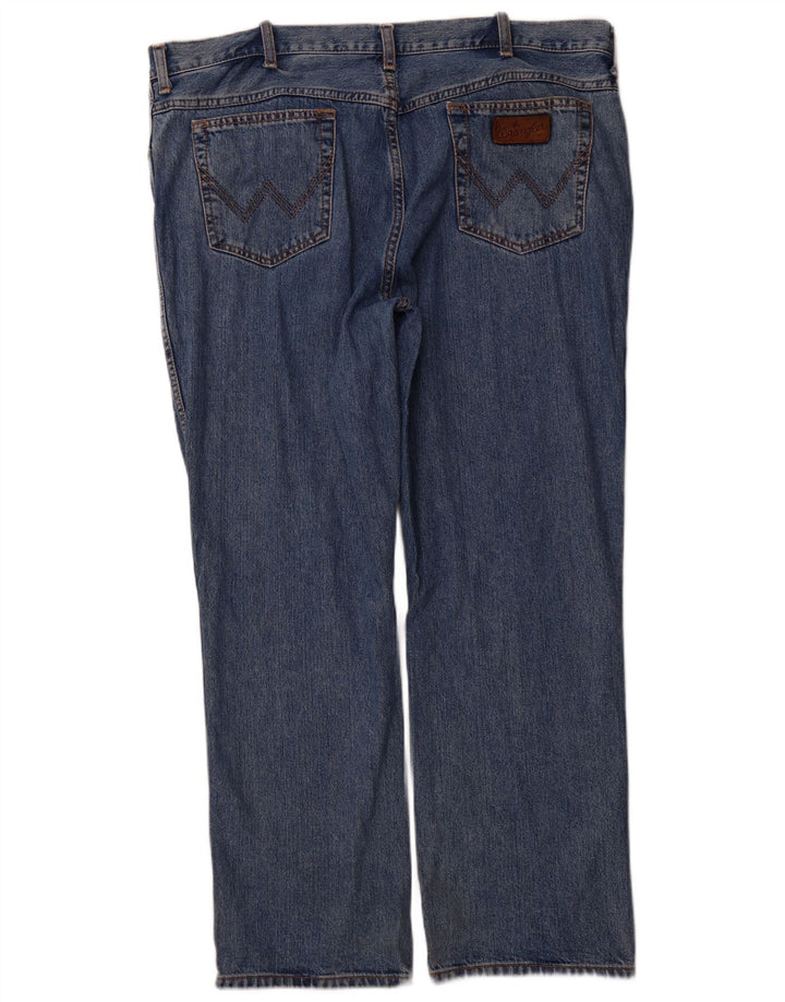 WRANGLER Muške Texas Straight Jeans W42 L30 Plavi pamuk