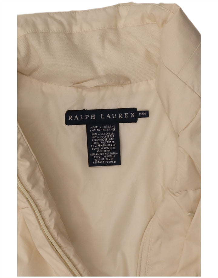 Ralph Lauren Ženska kratka podstavljena jakna UK 14 srednje bijele boje od poliestera