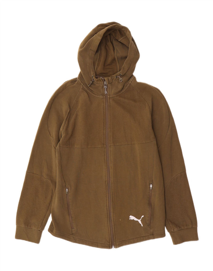 Puma muški pulover s kapuljačom na patentni zatvarač srednje boje boje