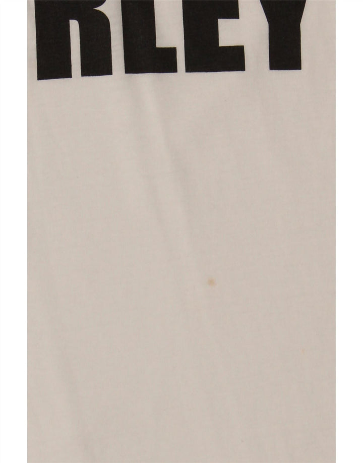 HURLEY Mens Graphic T-Shirt Top Large White Cotton Vintage Hurley and Second-Hand Hurley from Messina Hembry 