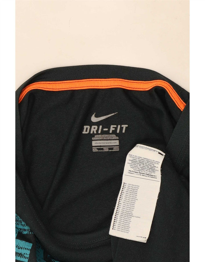 Nike muška majica s grafičkim motivima 2XL zeleni poliester