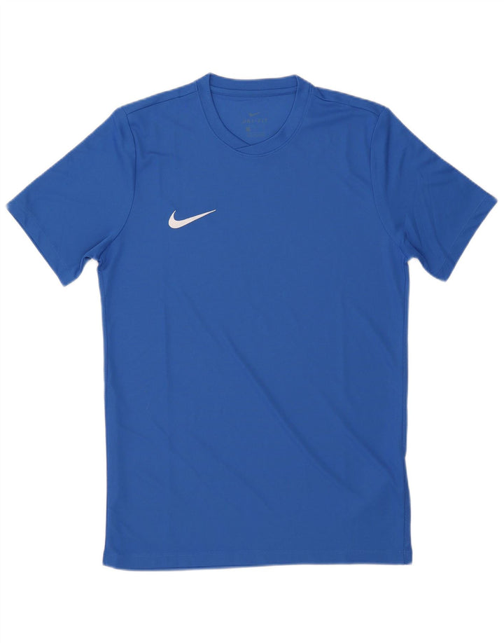 Nike Dri Fit Graphic T-Shirt Top srednje plavi poliester
