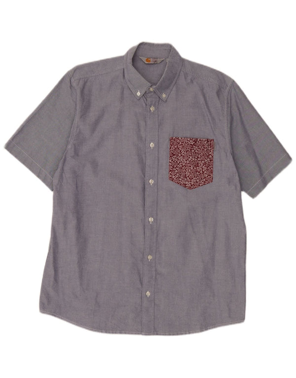 Carhartt muška majica kratkih rukava XL, plavi pamuk s cvjetnim motivima