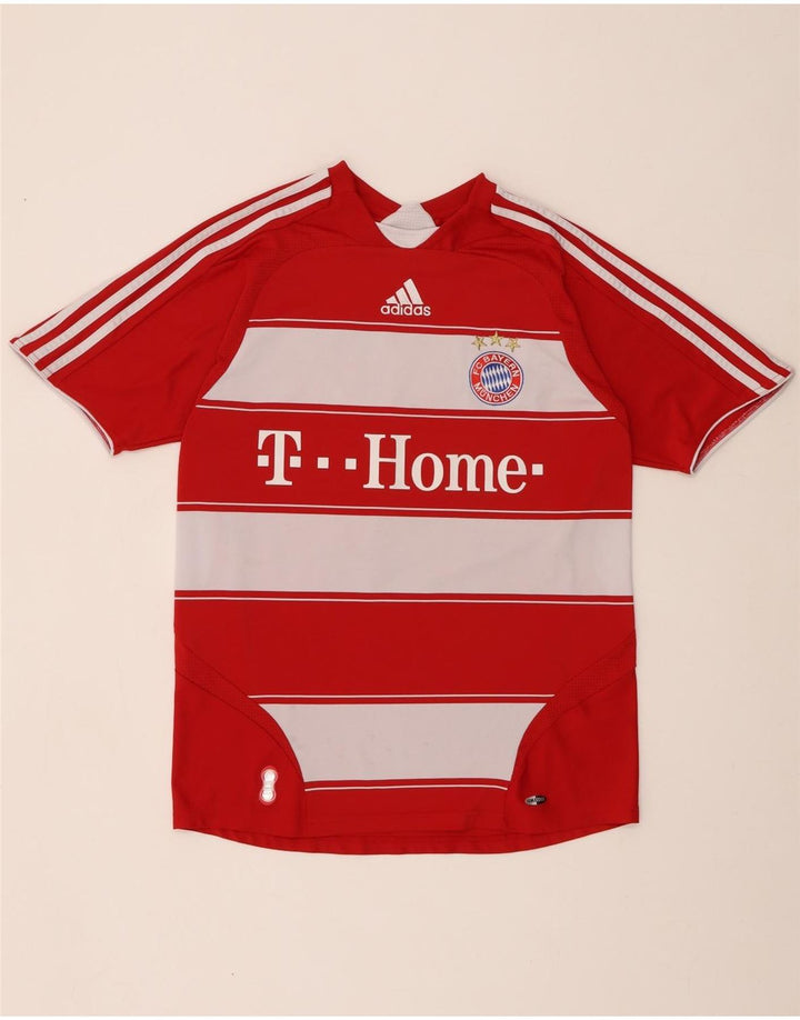 ADIDAS Boys FC Bayern Munchen majica kratkih rukava 15-16 godina s crvenim prugama