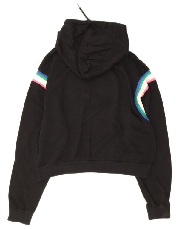 Nike Ženska skraćena majica s kapuljačom s kapuljačom UK 10, mala crna boja