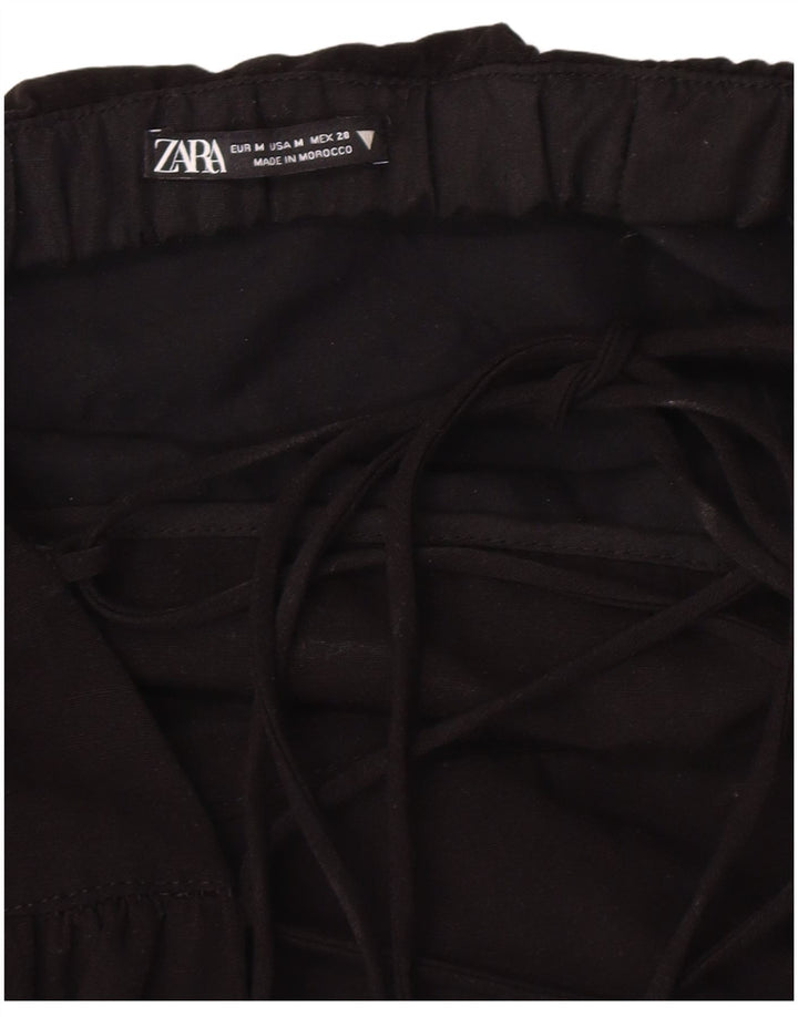 ZARA Womens A-Line Dress UK 12 Medium Black