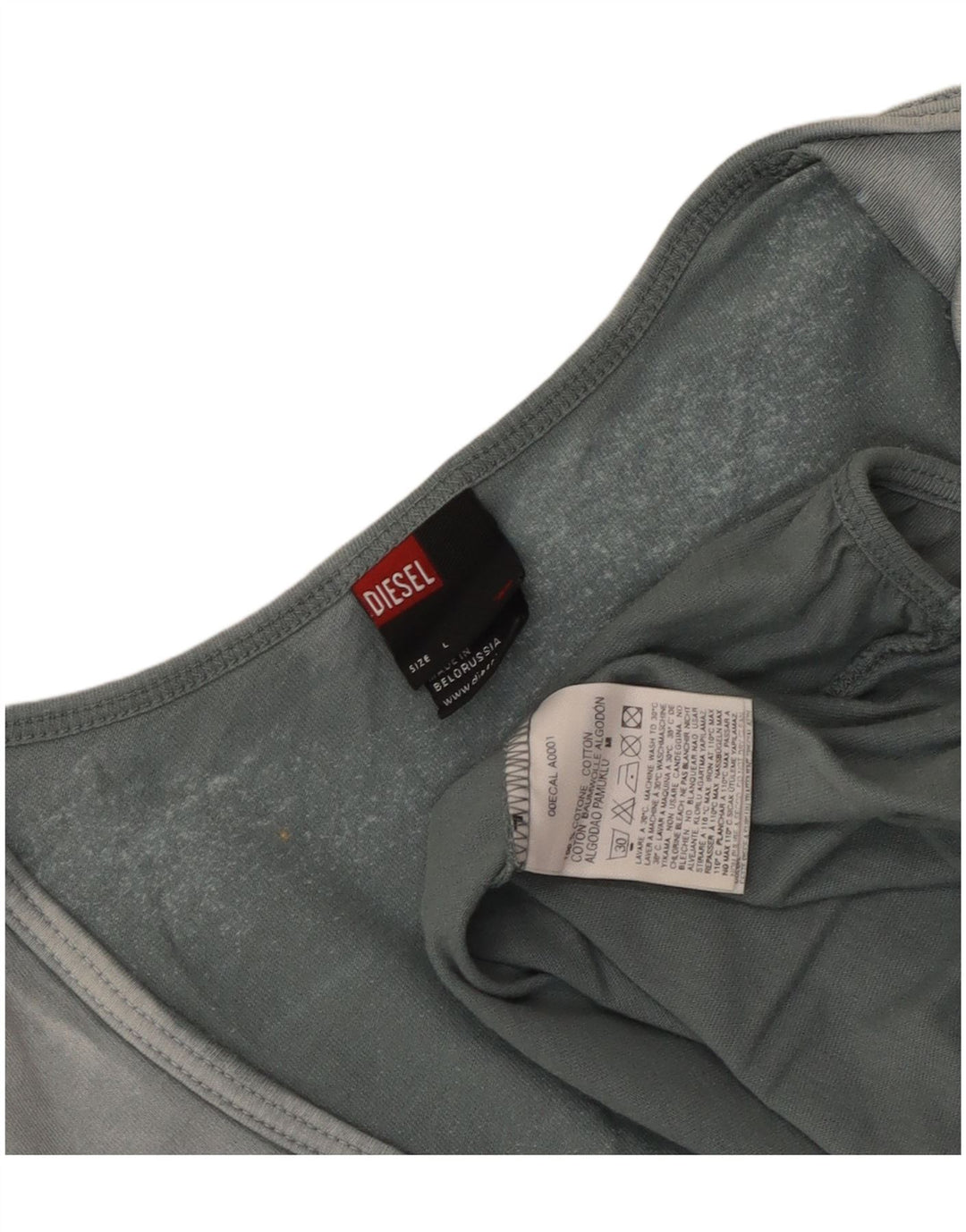 Diesel ženski kratki rukav dugih rukava UK 14 veliki plavi pamuk