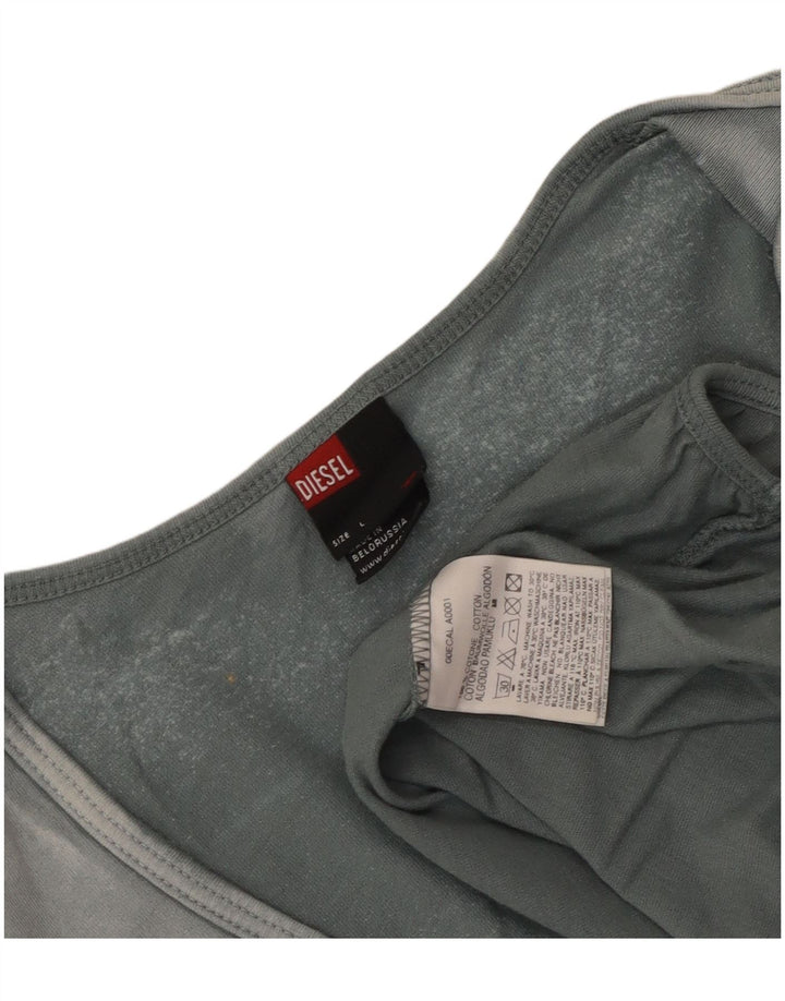 Diesel ženski kratki rukav dugih rukava UK 14 veliki plavi pamuk