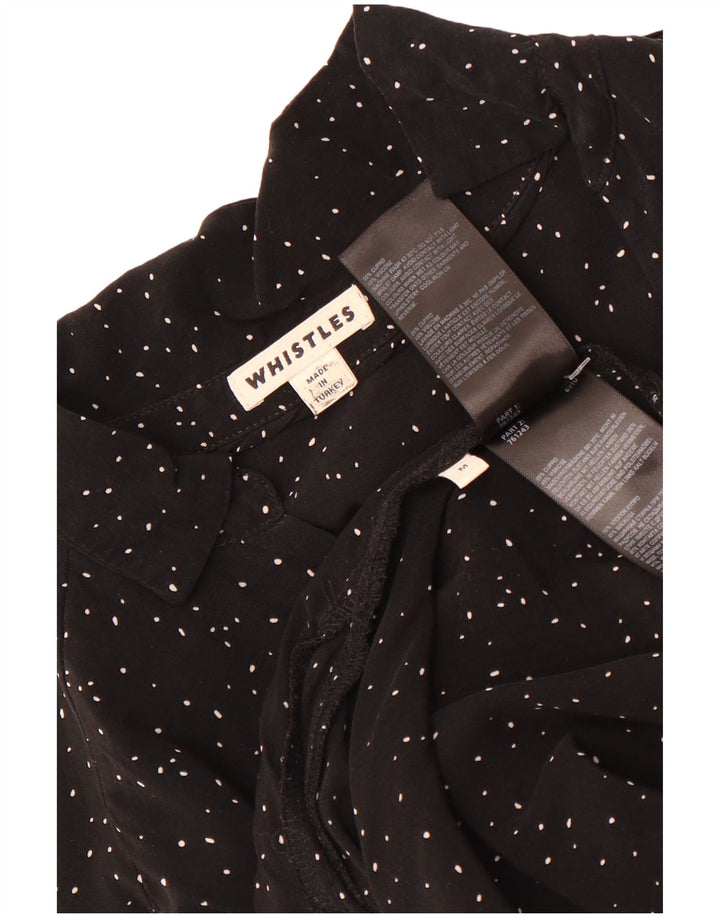 Whistles ženska prevelika plašt haljina UK 14 srednje crna na točkice