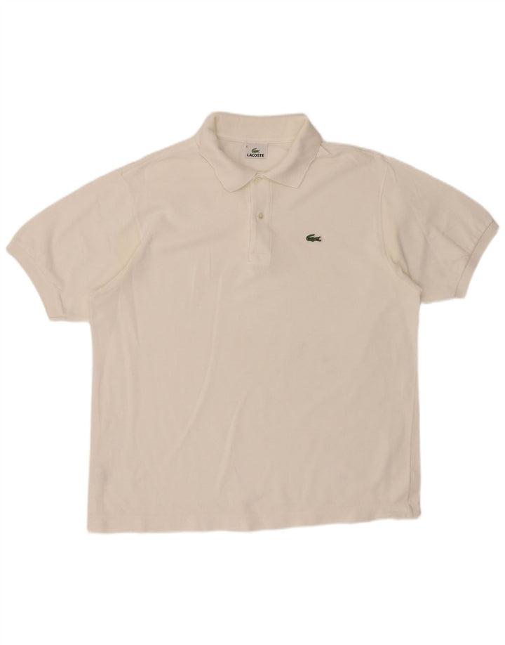 LACOSTE Muška polo majica Veličina 6 XL bijeli pamuk