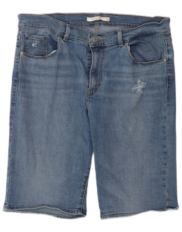 LEVI'S Ženske bermuda traper kratke hlače W32 Veliki plavi pamuk