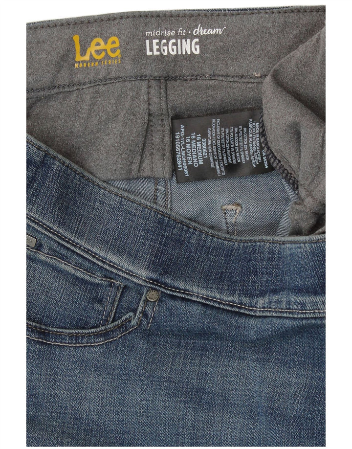 LEE Ženske Capri Jegging traperice srednjeg rasta US 16 2XL W38 L21 Plavi pamuk