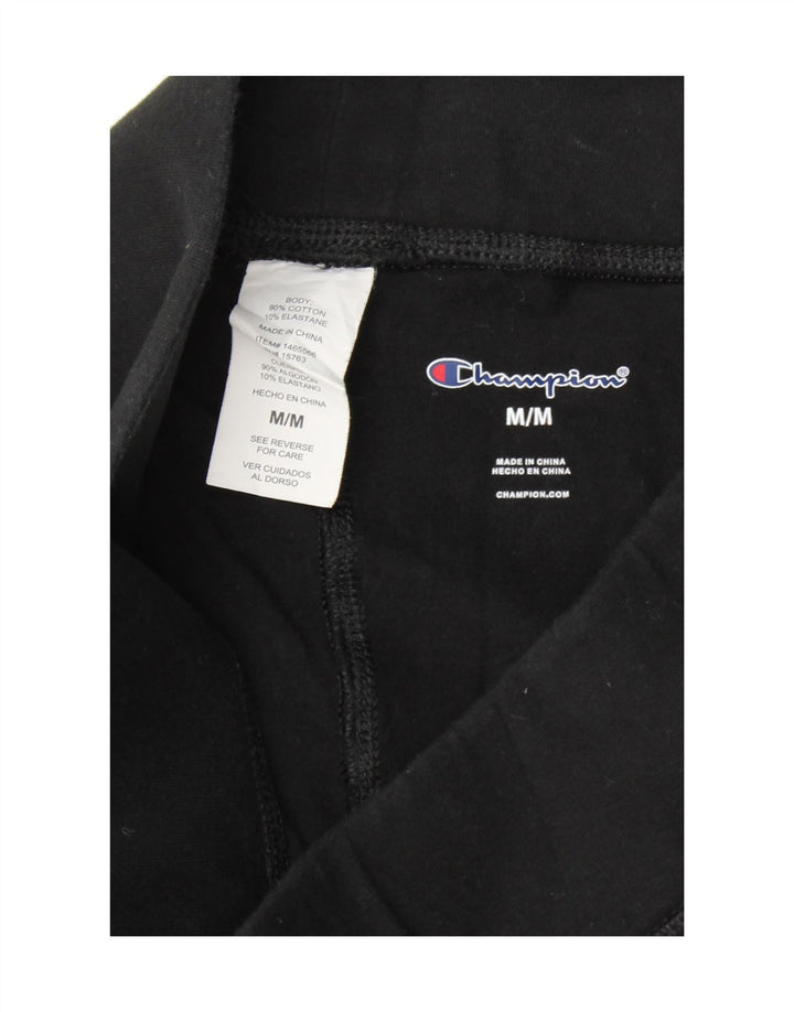 CHAMPION Womens Graphic Leggings UK 12 Medium  Black Cotton Vintage Champion and Second-Hand Champion from Messina Hembry 