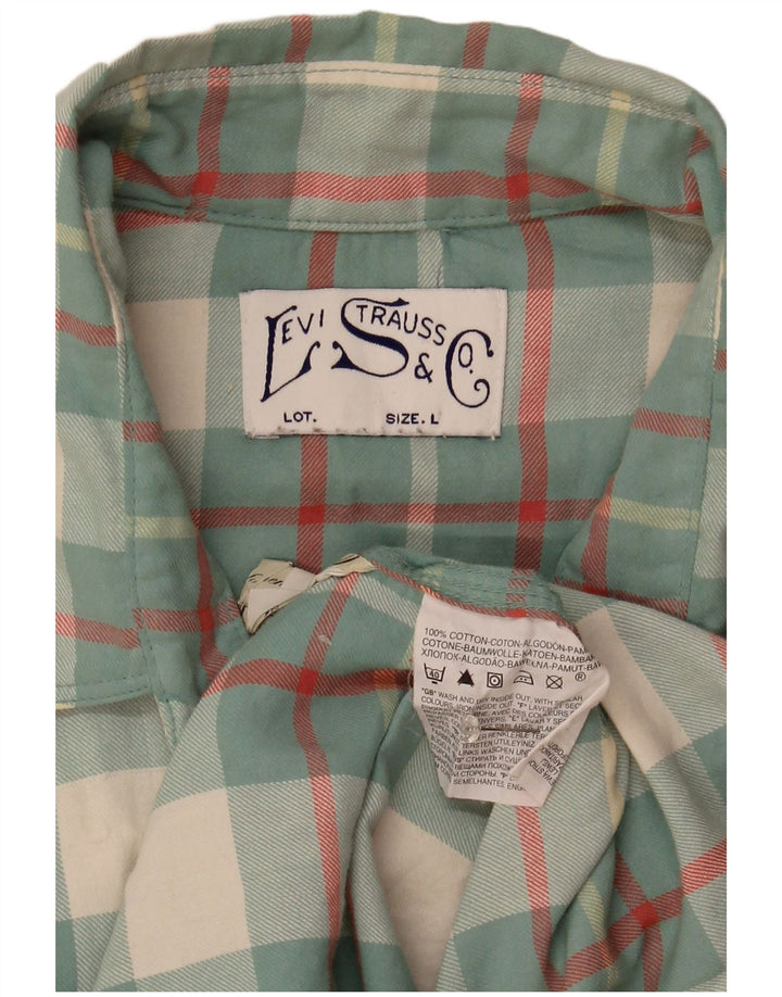 Levi's muška flanelska košulja, veliki zeleni karirani pamuk