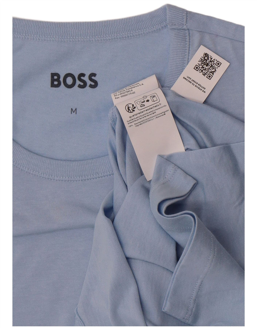 Muška majica kratkih rukava Hugo Boss Srednje plavi pamuk