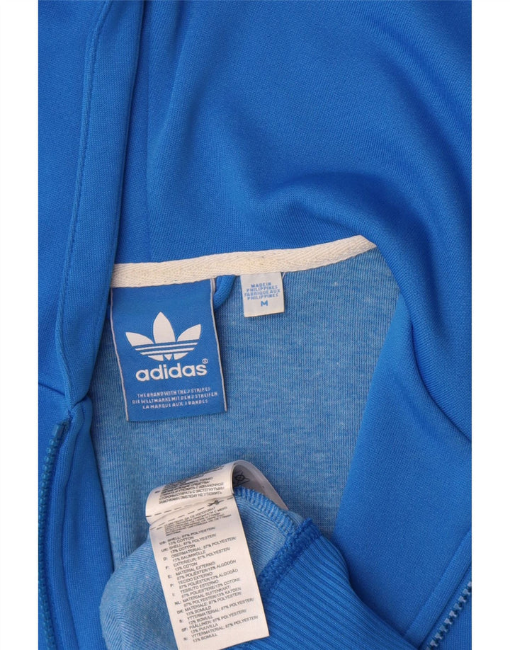 Adidas muška pulover s kapuljačom s patentnim zatvaračem srednje plave boje od poliestera