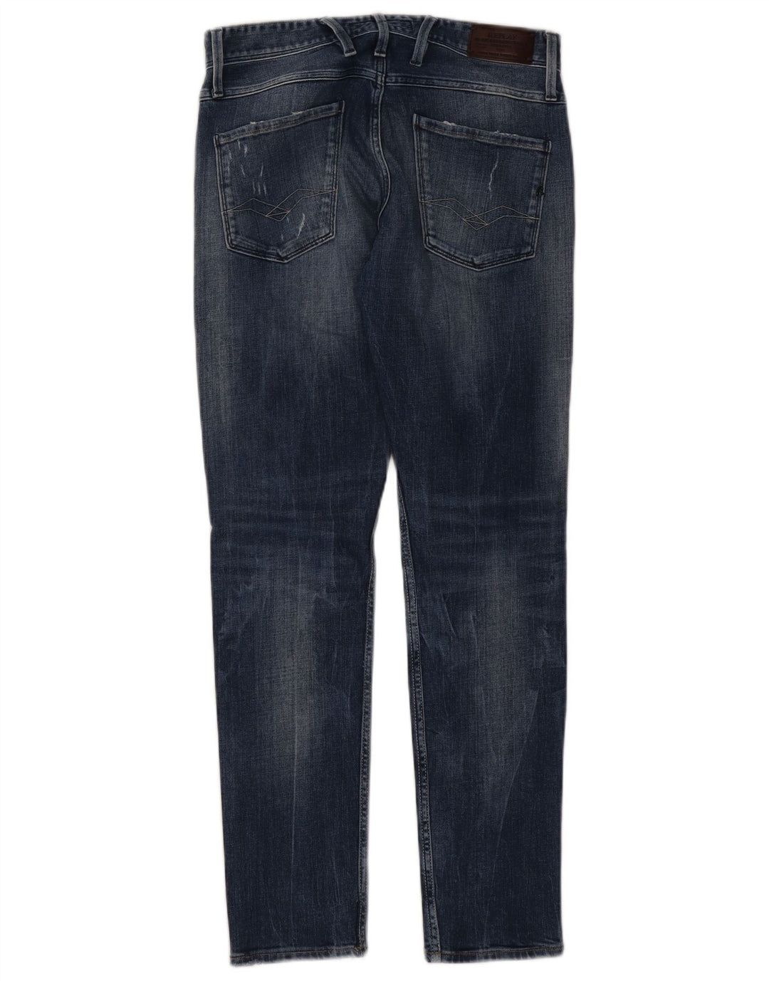 REPLAY Ženske Anbass Distressed Slim Jeans W30 L31 Plave