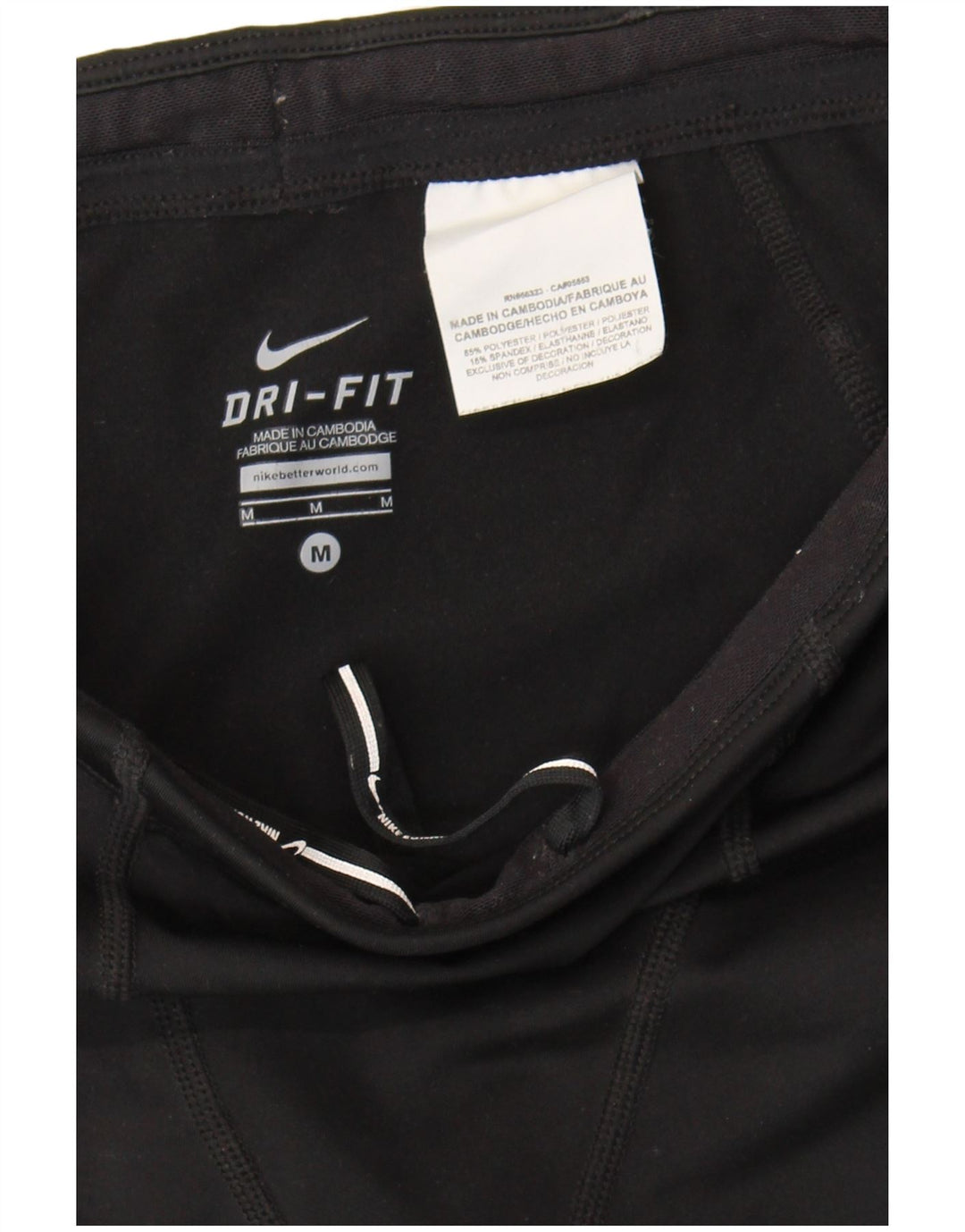 Nike Ženske Dri Fit Sportske Kratke Hlače UK 12 Medium Black Colourblock Poliester