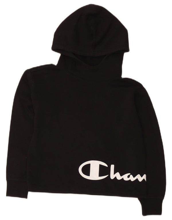 Champion Boys Crop Graphic majica s kapuljačom 9-10 godina Srednje crni pamuk