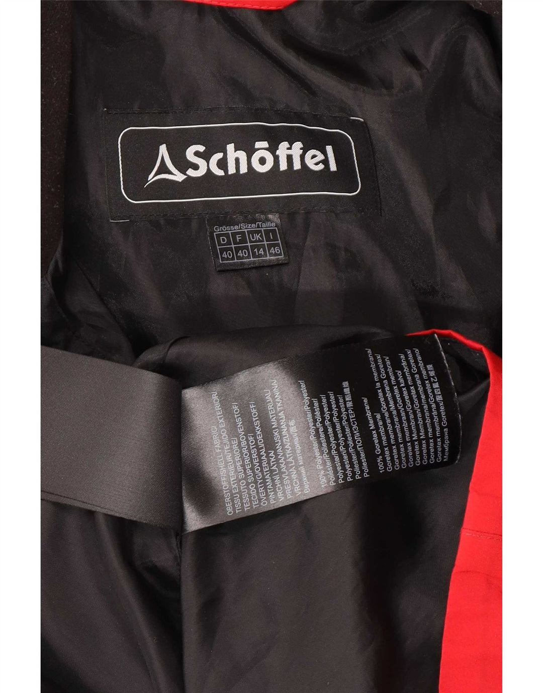 Schoffel ženska kišna jakna UK 14 veliki crveni poliester