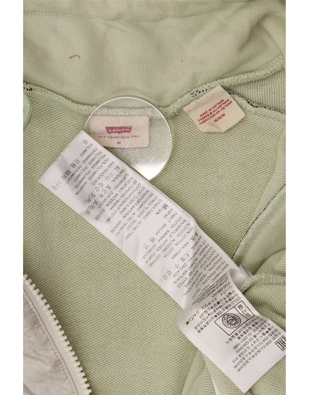 Levi's ženska majica s izrezom s patentnim zatvaračem UK 14 srednje zelene boje