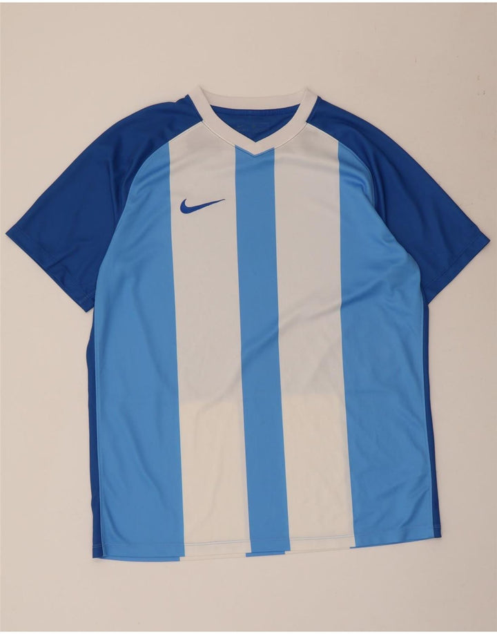 Nike Dri Fit majica kratkih rukava XL s plavim prugama od poliestera