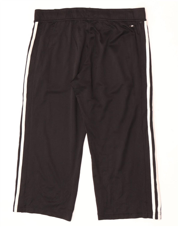 Adidas Ženske Capri Trenirke Hlače UK 14 Srednje crni poliester