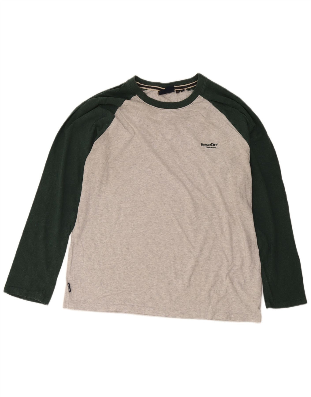 Superdry muška majica dugih rukava 2XL sivi pamuk u boji
