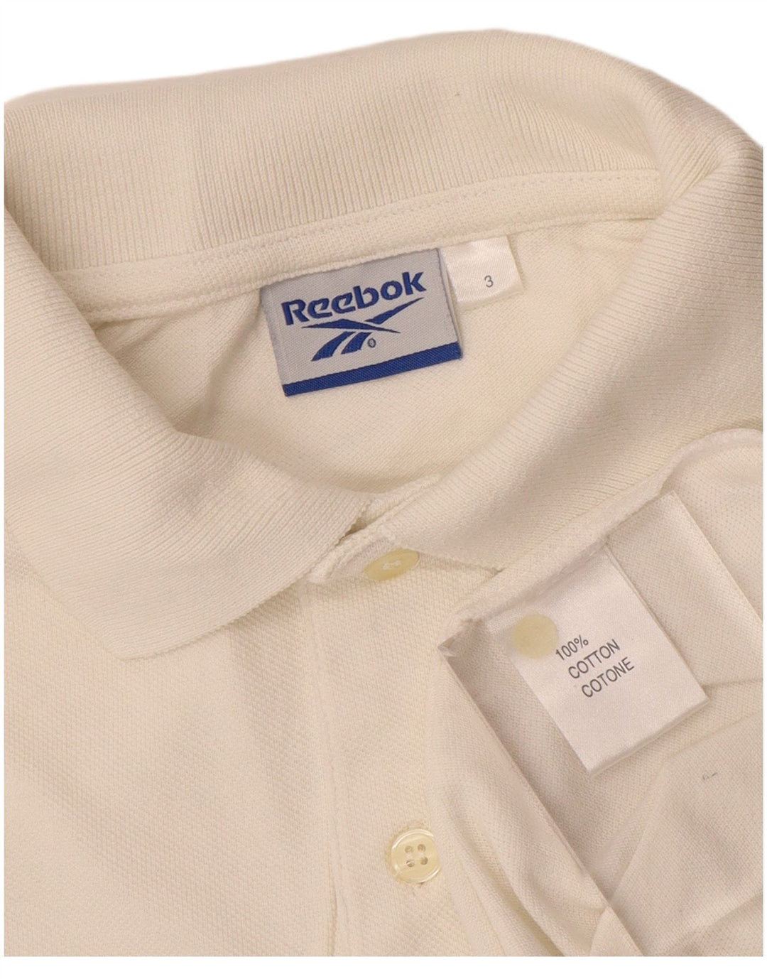 REEBOK muška polo majica Srednje bijeli pamuk