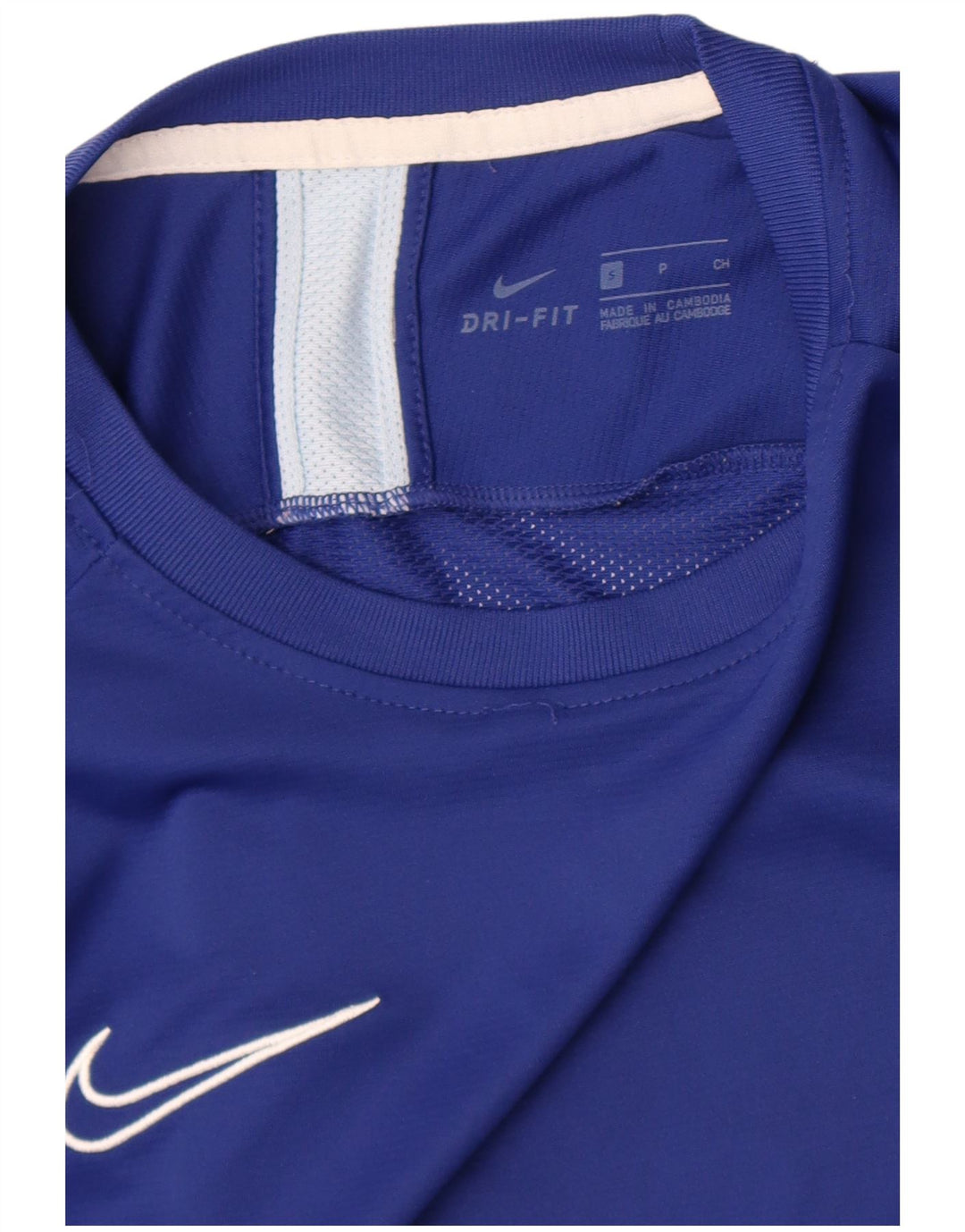 Nike Dri Fit T-Shirt Top Small Blue Colourblock