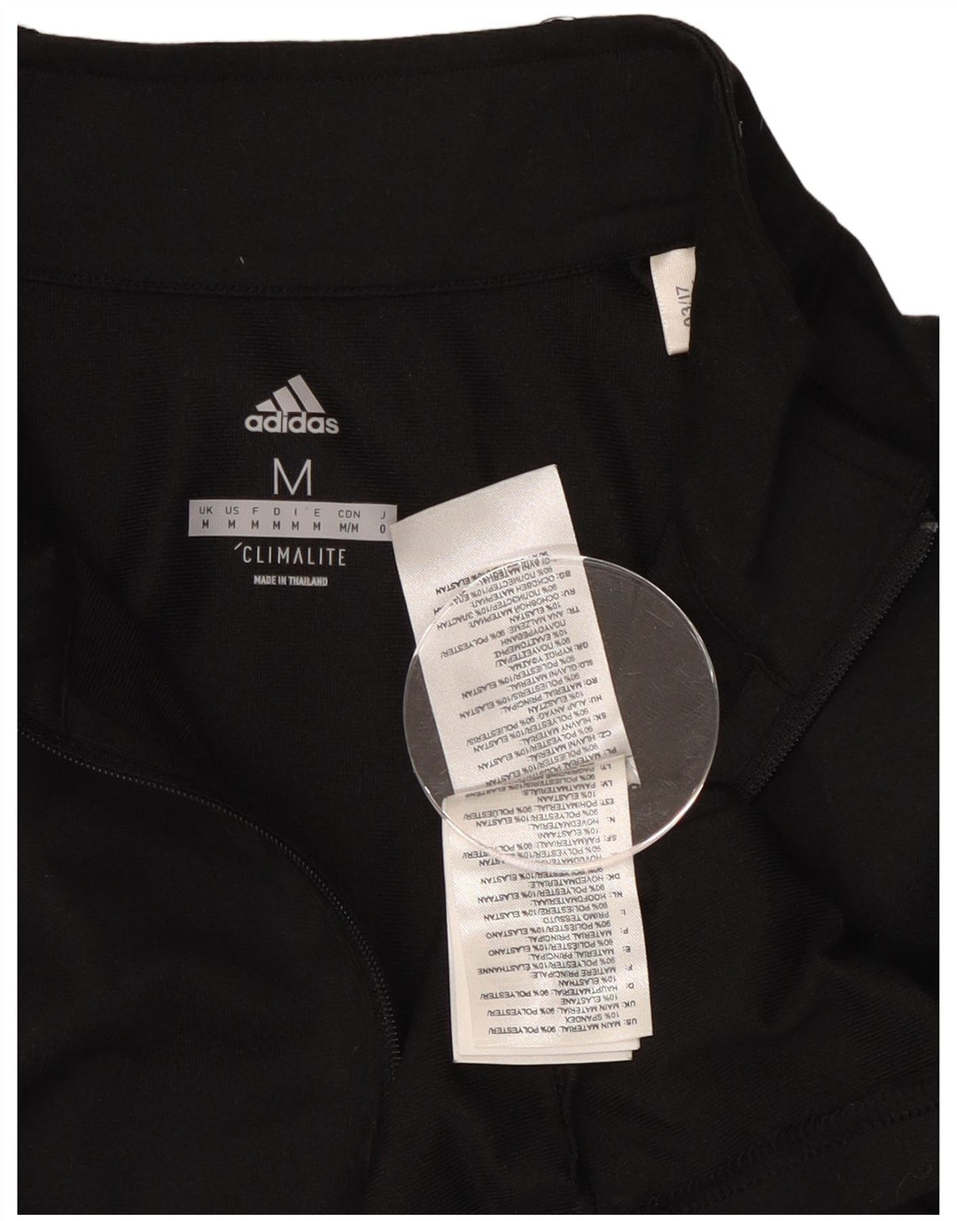 Gornji dio trenirke Adidas Climalite s patentnim izrezom srednje crne boje