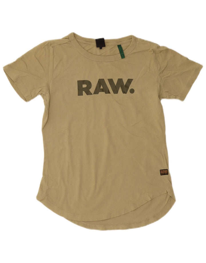 G-STAR ženska majica kratkih rukava s grafičkim motivima, UK 12, srednji kaki pamuk