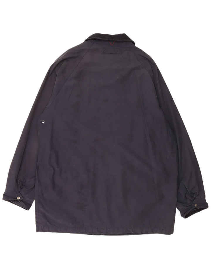 VINTAGE muška jakna vjetrovka UK 44 2XL tamnoplavi pamuk