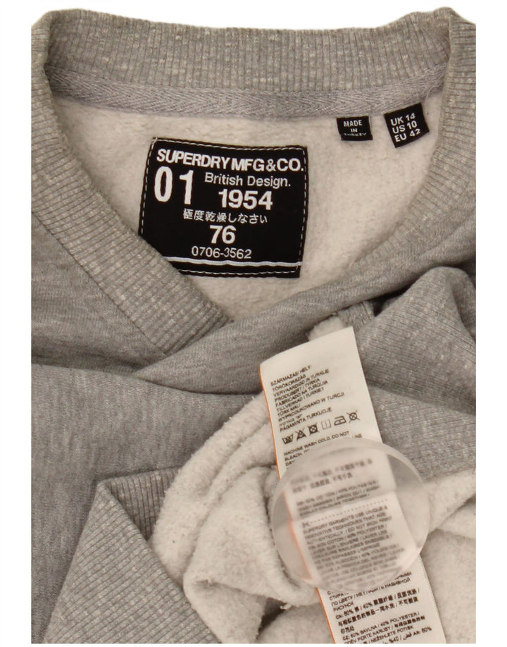 Superdry Ženska prekomjerna trenirka s grafičkim motivima UK 14 Veliki sivi pamuk