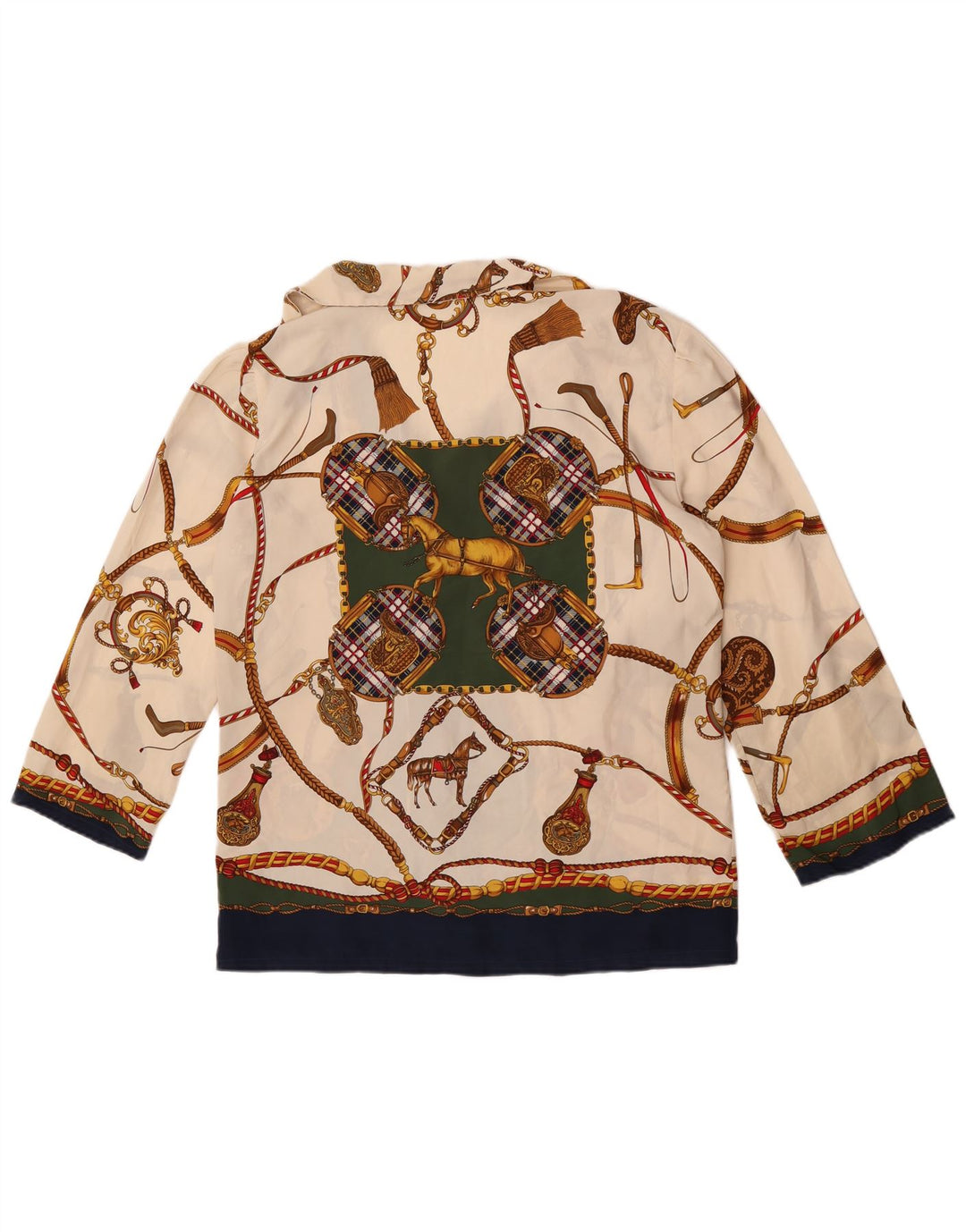 Vintage ženska jahaća košulja bluza UK 14 velika višebojna