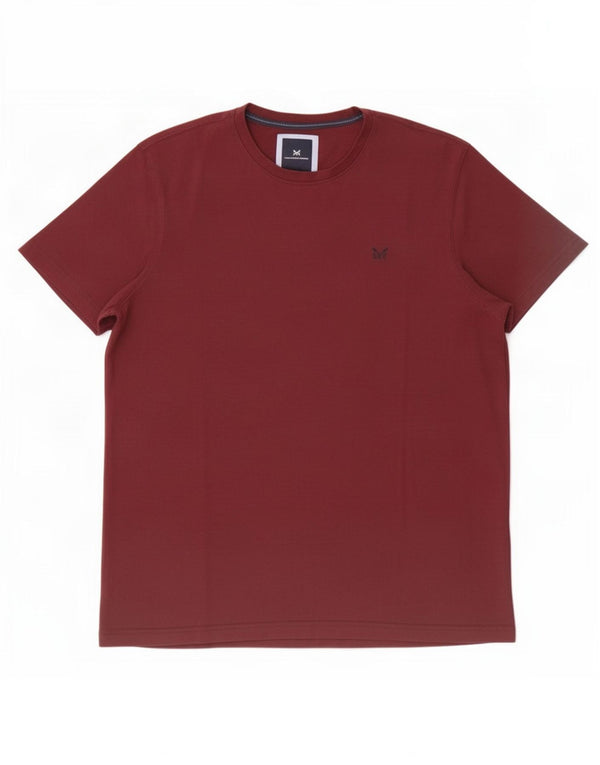 Crew Clothing Muška majica kratkih rukava 2XL Bordo pamuk