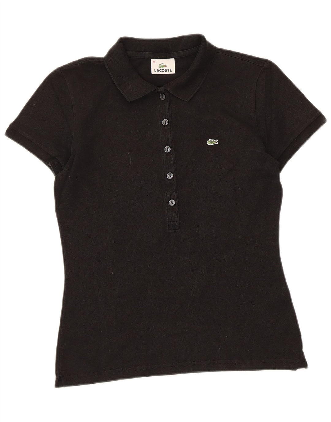 Lacoste ženska polo majica veličine 38 srednje crni pamuk