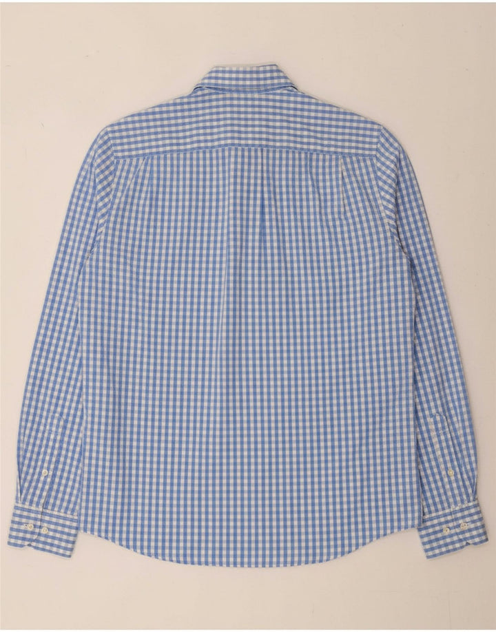 TOMMY HILFIGER Mens Shirt Small Blue Gingham Cotton