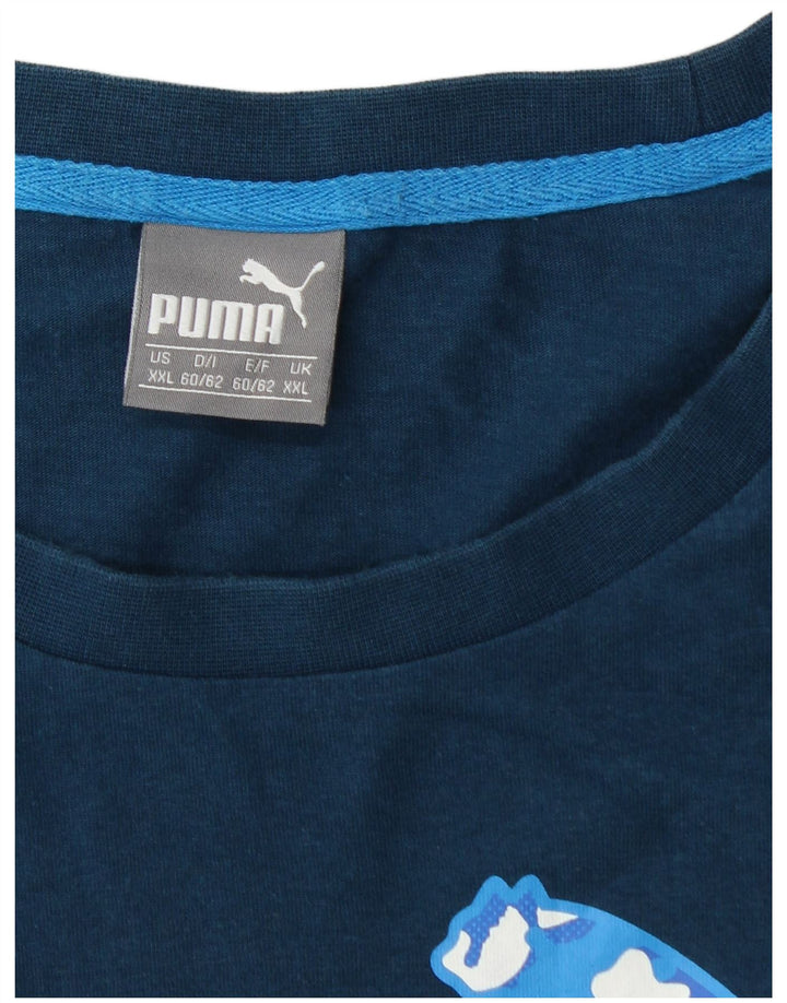 PUMA majica kratkih rukava s motivom 2XL tamnoplava
