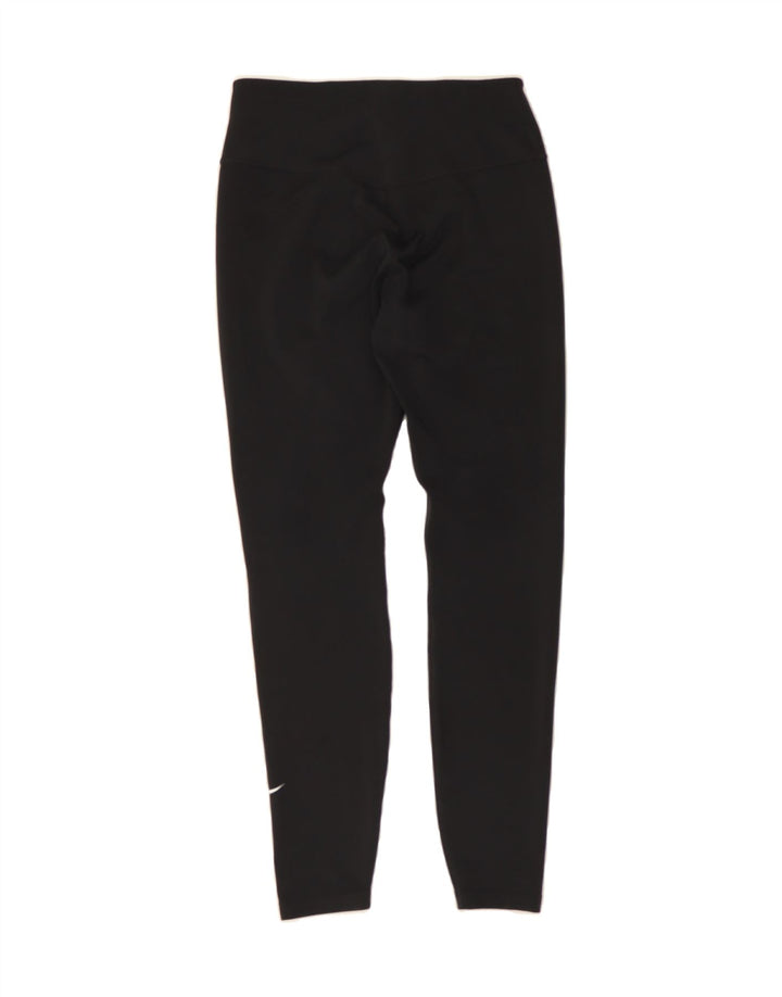 NIKE Womens Dri Fit Leggings UK 14 Medium  Black Polyester Vintage Nike and Second-Hand Nike from Messina Hembry 