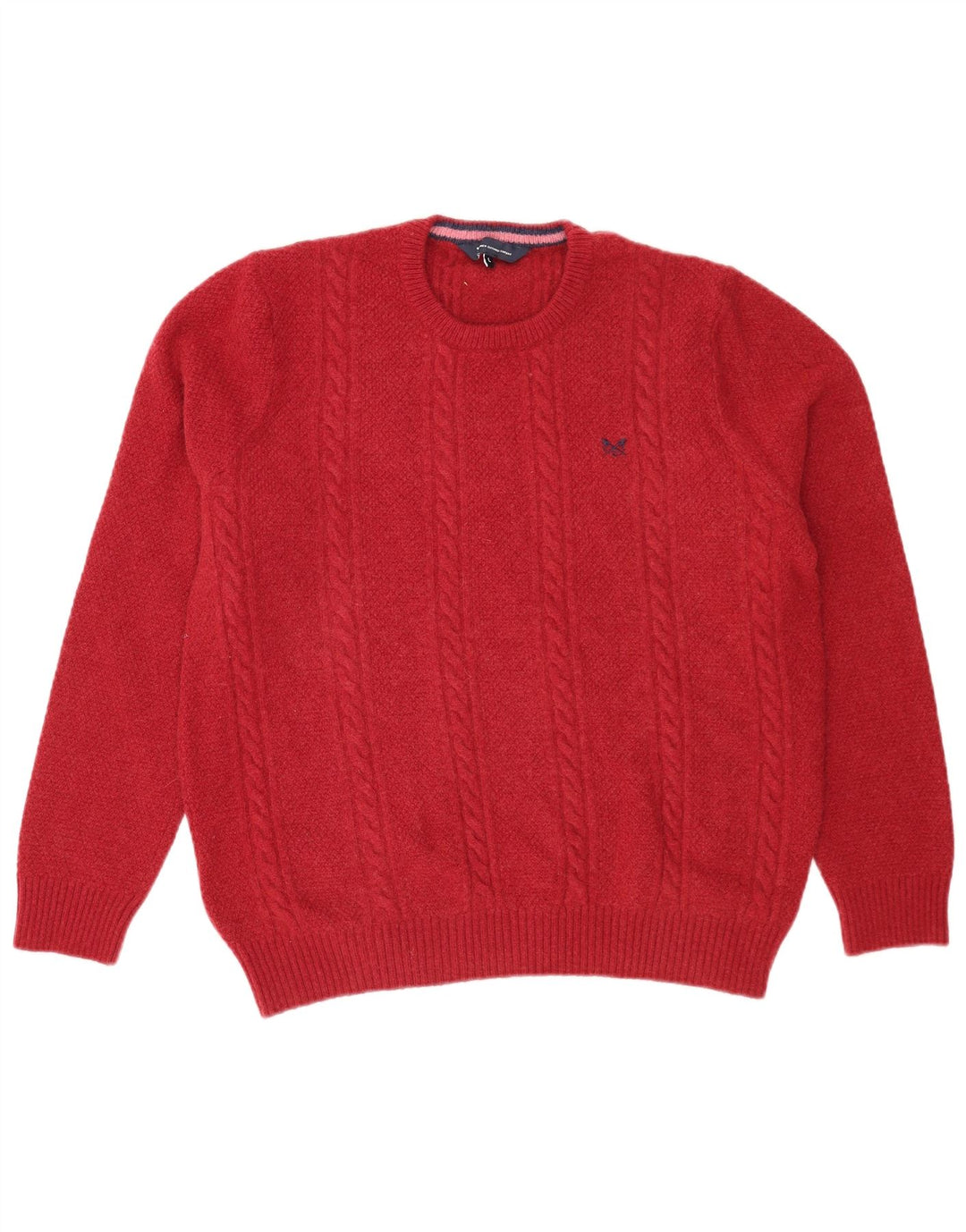 Crew Clothing Muški pulover s ovratnikom, velika crvena janjeća vuna