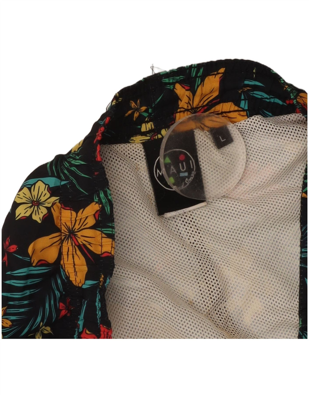 Maui and Sons muške kratke kupaće hlače veliki crni cvjetni poliester