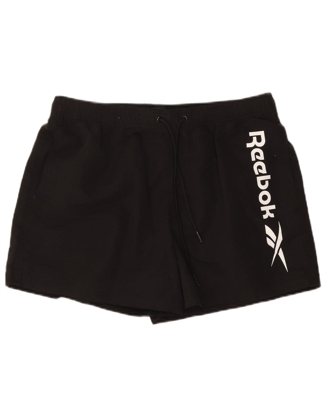 Reebok muške kratke sportske hlače s grafičkim motivima, veliki crni poliester