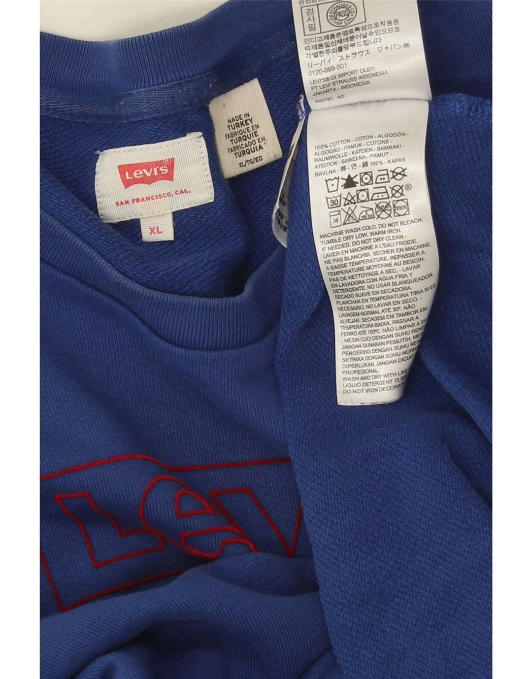 Levi's muška majica s grafičkim motivima XL, plavi pamuk