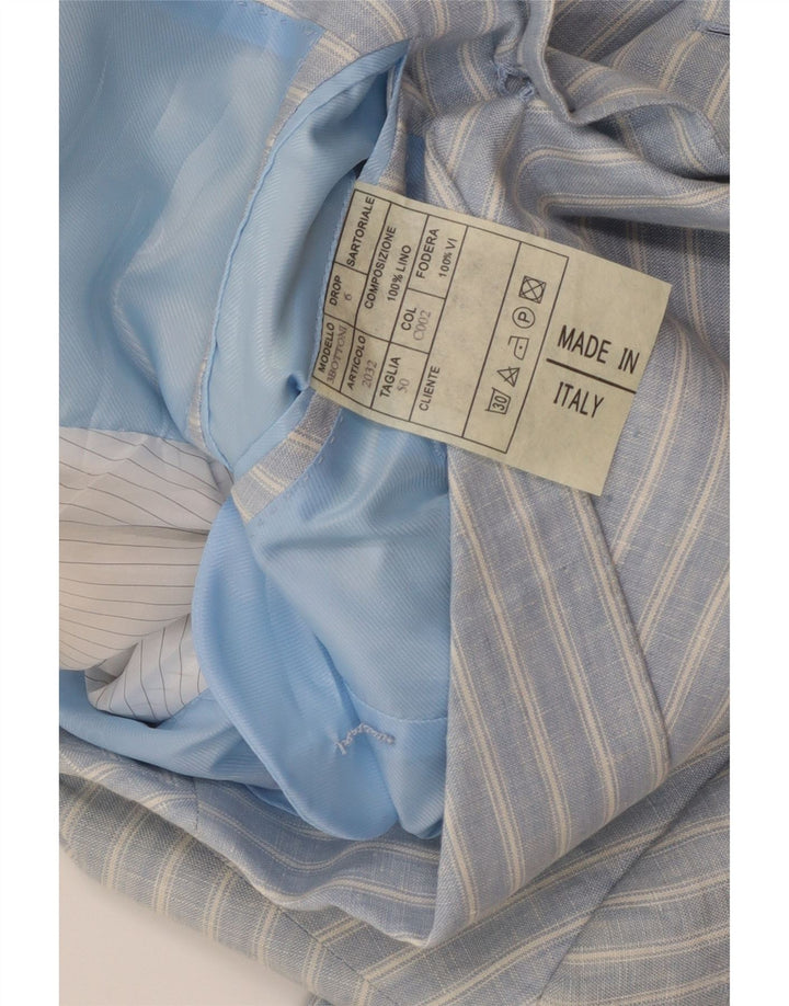 A.Basile Muška jakna s 3 gumba IT 50 Large Plavo prugasto platno