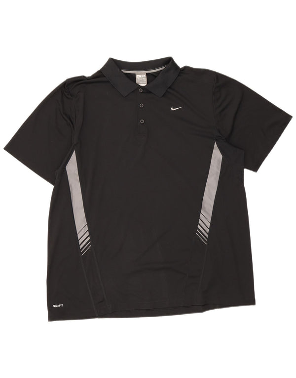 Nike muška polo majica UK 47/48 2XL crna poliesterska boja