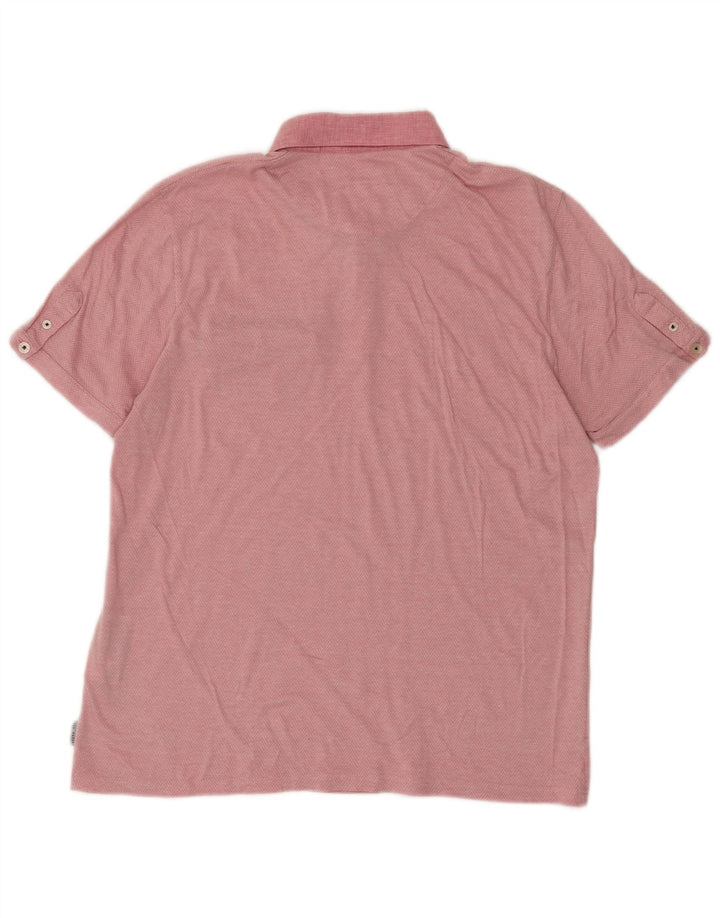 Ted Baker muška polo majica veličine 4, pamuk, veliki ružičasti ševron