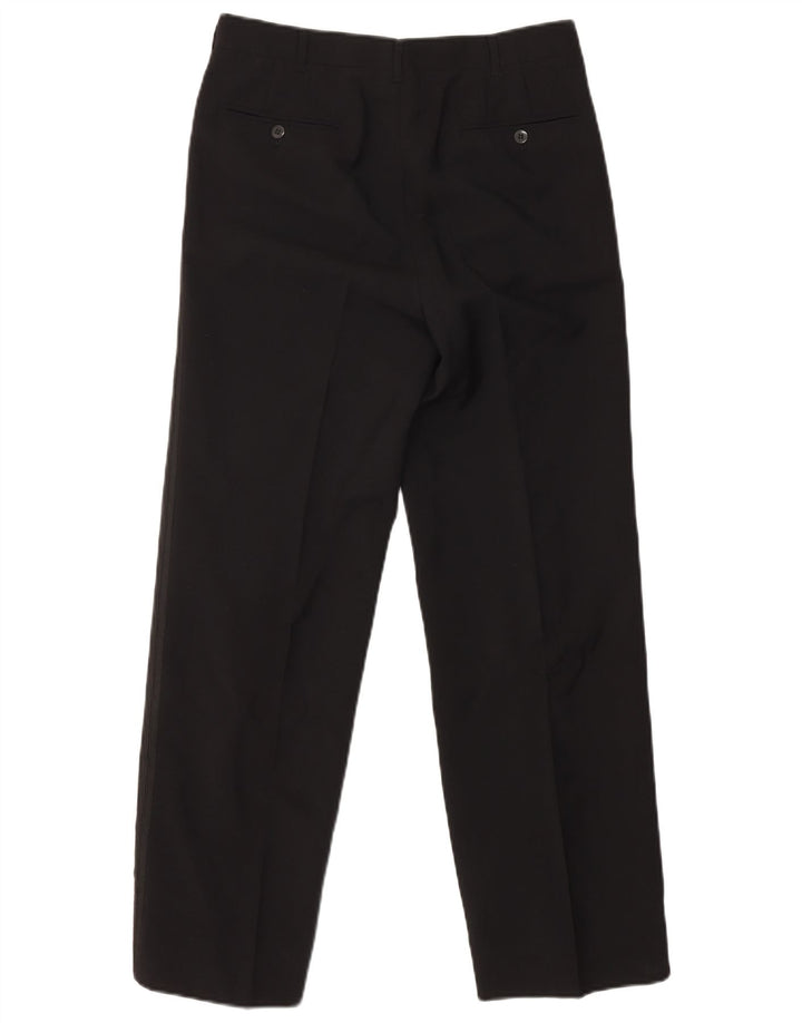 VINTAGE muški 2-dijelni set od 1 gumba IT 46 mali W29 L29 crna vuna