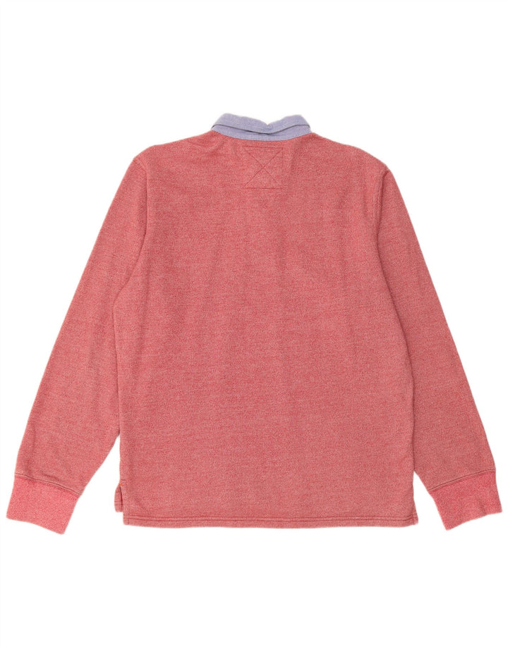 DOCKERS Muška ragbi polo majica dugih rukava Srednje crveni pamuk